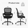 Desk Chair with Ergonomic Lumbar Support for Home, Office, Bedroom, 250lbs, Black