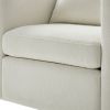 Sutton Ivory Performance Fabric Swivel Barrel Chair
