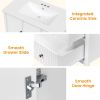 36'' Bathroom Vanity with Sink, Modern Bathroom Vanity Sink Cabinet with Doors and Fluted Drawers, Free Standing Bathroom Storage Cabinet with Sink Co