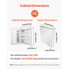 Lighted Medicine Cabinet with Mirror, 24 x 32 in Recessed or Wall Mount, 3 Color Dimmable LED Bathroom Medicine Cabinet with Magnifying Mirror