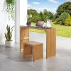 Natural Pine Dining Bench and Table Set – Versatile Indoor Wood Furniture for Entryway, Living Room, Kitchen