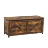 Storage Chest,Storage Bench,Retro Toy Box Organizer ,Entryway Storage Bench with 2 Hinges,Easy Assembly,Rustic Brown