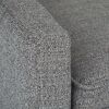 Parris 50 inch Wide Upholstered Bench in Pebble Grey Tweed Look Fabric
