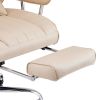 Executive Office Chair with Footrest, 400lb Capacity Office Chair with Lumbar Pillow & Removable Armrests, Heavy Duty Ergonomic Chair, PU Leather Recl