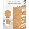 72 Bottle Stackable Modular Wine Rack, 8-Tier, Floor Freestanding Wine Storage Rack, Sturdy Wines Holder Display Shelf, Wobble-Free Shelves, Easy Asse