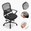 Desk Chair with Ergonomic Lumbar Support for Home, Office, Bedroom, 250lbs, Black