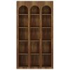 Wood Bookshelf, 5-Tier Rustic Bookcase Display Storage Shelving Unit