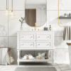 36" Bathroom Vanity Cabinet with Sink Combo Set, Undermount Ceramic Sink, Free Standing Vanity Set with 4 Drawers, Solid Wood Frame Bathroom Cabinet