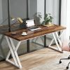 Heavy-Duty Computer Desk, 55" Simple Study Desk Writing Table