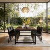 Dining Table for 6-8 Person, Industrial Kitchen Table with Metal Frame