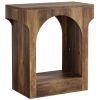 Wood End Table, 2-Tier Side Table with Storage Space