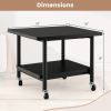 Under Desk Printer Stand with 4 Wheels and Locking Mechanism