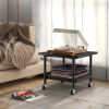 Under Desk Printer Stand with 4 Wheels and Locking Mechanism