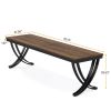 Two Person Desk Industrial Double Computer Desk with Metal Frame