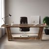 180 Cm Large Desk Computer Desk And Office Desk for Home Office And Office - Ergonomic Height Adjustable Standing Desk with Storage
