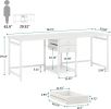 Industrial Two Person Desk, 78" Double Computer Desk with Drawers