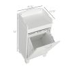 31" Tilt Out Laundry Hamper, Free Standing Home Organizer Hamper, Bathroom Storage Cabinet, White