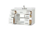 54" Bathroom Vanity with Sink, Modern Bathroom Vanity Set with Soft-Close Cabinet and 6 Drawers, Solid Wood Bathroom Storage Cabinet with Countertop