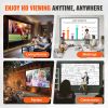 Projector Screen with Stand, 150 inch 16:9 4K 1080 HD Outdoor Movie Screen with Stand, Wrinkle-Free Projection Screen with Tripods and Carry Bag, for