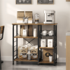 Vintage Kitchen Baker's Rack Shelf, Rustic Brown and Metal