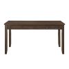 Dark Cherry Finish 5pc Dining Set Table and 4 Side Chair Chenille Upholstery Functional Drawers Table Wooden Funiture Dining Kitchen Set