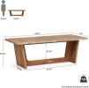 70.87-Inch Executive Computer Desk: Large Home Office Desk withWooden Pedestal, Industrial Wood Study Writing Table