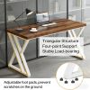 Heavy-Duty Computer Desk, 55" Simple Study Desk Writing Table
