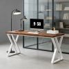 Heavy-Duty Computer Desk, 55" Simple Study Desk Writing Table