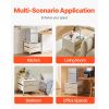 Mini Fridge Stand with Storage, 176 lb-Capacity Mini Fridge Table with 2 Drawers & 4 Swivel Wheels, Mobile Mini Fridge Shelf, White Mini Fridge Organi