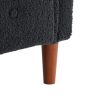 Grey Teddy Velvet Multifunctional Storage Rectangular Sofa Stool