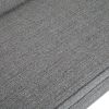 Parris 50 inch Wide Upholstered Bench in Pebble Grey Tweed Look Fabric