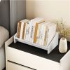Desktop Bookshelf,Wooden Tilting Bookcase Small Desktop Bookshelf Organizer for Magazines
