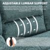 Criss Cross Chair with Wheels and Flip Arms, Upholstered Cross Legged Office Chair with 3 Layer Cushions&Dynamic Airbag Lumbar Support, Wide Seat Comf