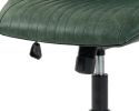 Green Leather Home Office Desk Chair Vintage Computer Chair with Padded Arms 360° Swivel Adjustable Height Tilt Function