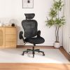 Big and Tall Office Chair Mesh Breathable, Gaming Chair with Adjustable Backrest Height & Headrest Angle & Adaptive Lumbar Lupport