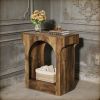 Wood End Table, 2-Tier Side Table with Storage Space