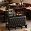 Bar table, dining table, home bar with storage