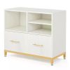 File Cabinet Printer Stand with Drawer & Open Storage Spaces