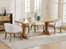 Mid Century Modern Upholstered Barrel Dining Chairs with Arms,Farmhouse Linen Kitchen & Dining Room Chairs with Natural Hardwood Frame, 19" W Accent C