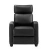 Comfortable Single-Seat Manual Recliner Chair | PU Leather Upholstery | Perfect for Small Spaces