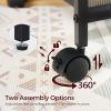 Printer Stand, 3-Tier Industrial Printer Cart with Power Outlets and 2 USB Ports, Rolling Printer Table on Wheels